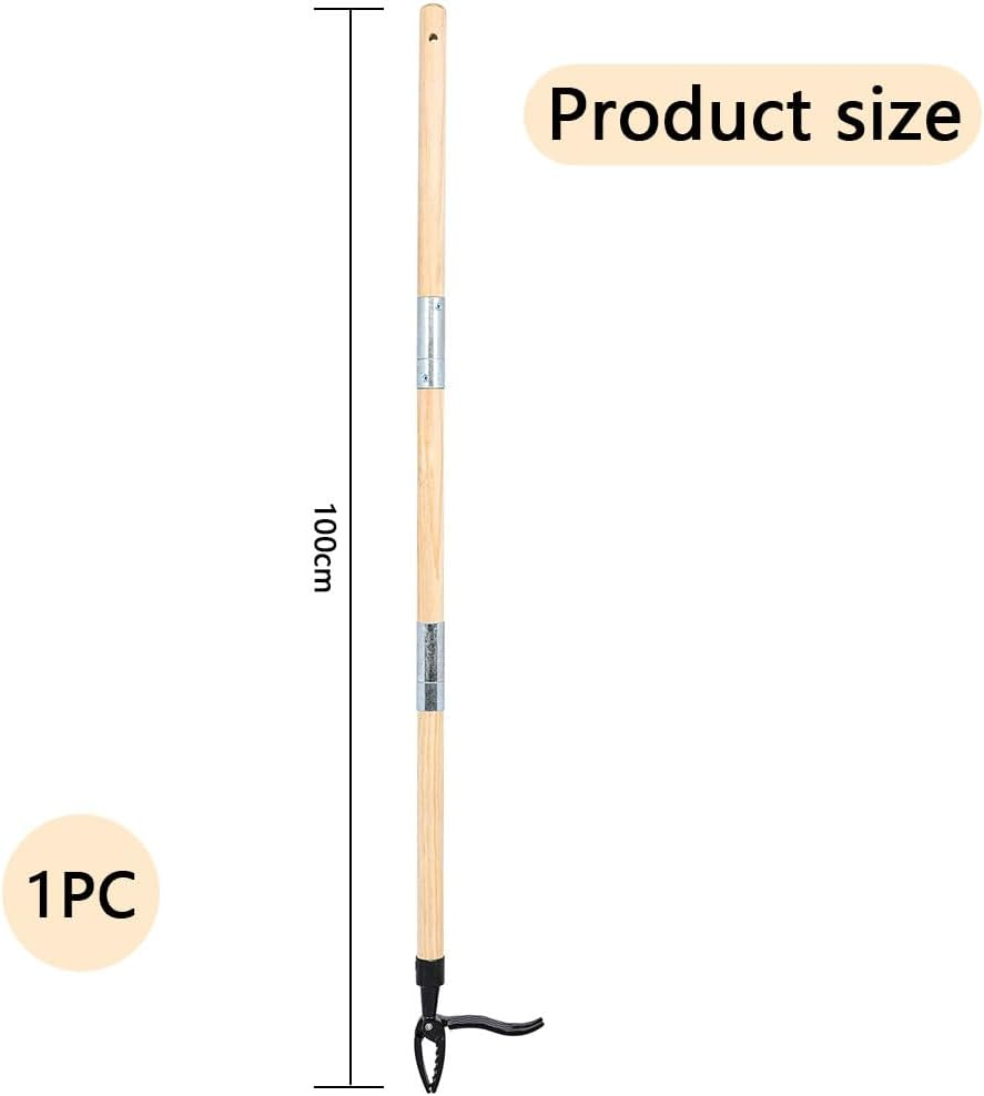 HYAVIA Weed Puller Tool, Stand up Heavy Duty Weed Remover Tool with Long Handle, 4 Claw Steel Head Weeder Tool, Bamboo Garden Hand Weeding Tool, Smoothly Remove Weeds without Kneeling image number 4