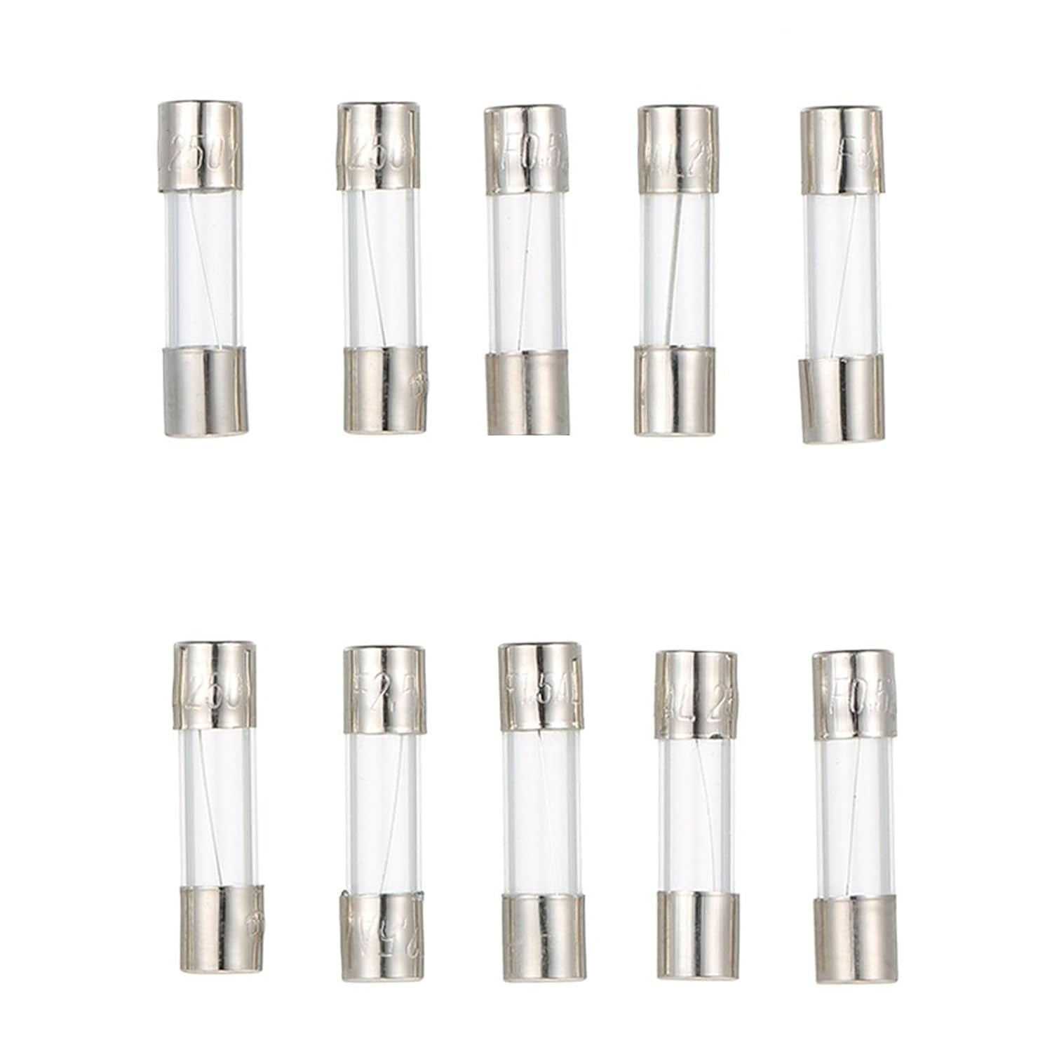 100 Pack 10 Values Fast-Blow Glass Fuse Assortment Kit, 250V 0.2A 0.5A 1A 2A 3A 5A 6A 8A 10A 15A Tube Fuses Mini Fuse, 5X20Mm Fuse, Packag in a Clear Plastic Box image number 6