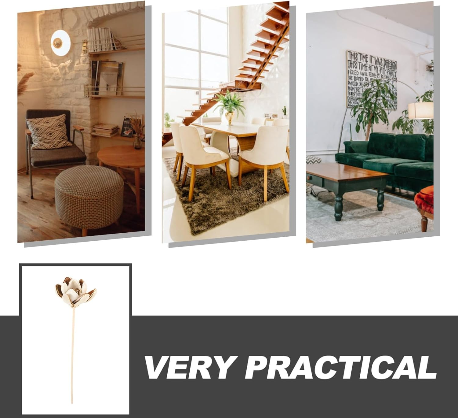 COHEALI 5Pcs Flower Decor Diffuser Sticks Aromatherapy Essential Oil Diffusers image number 5