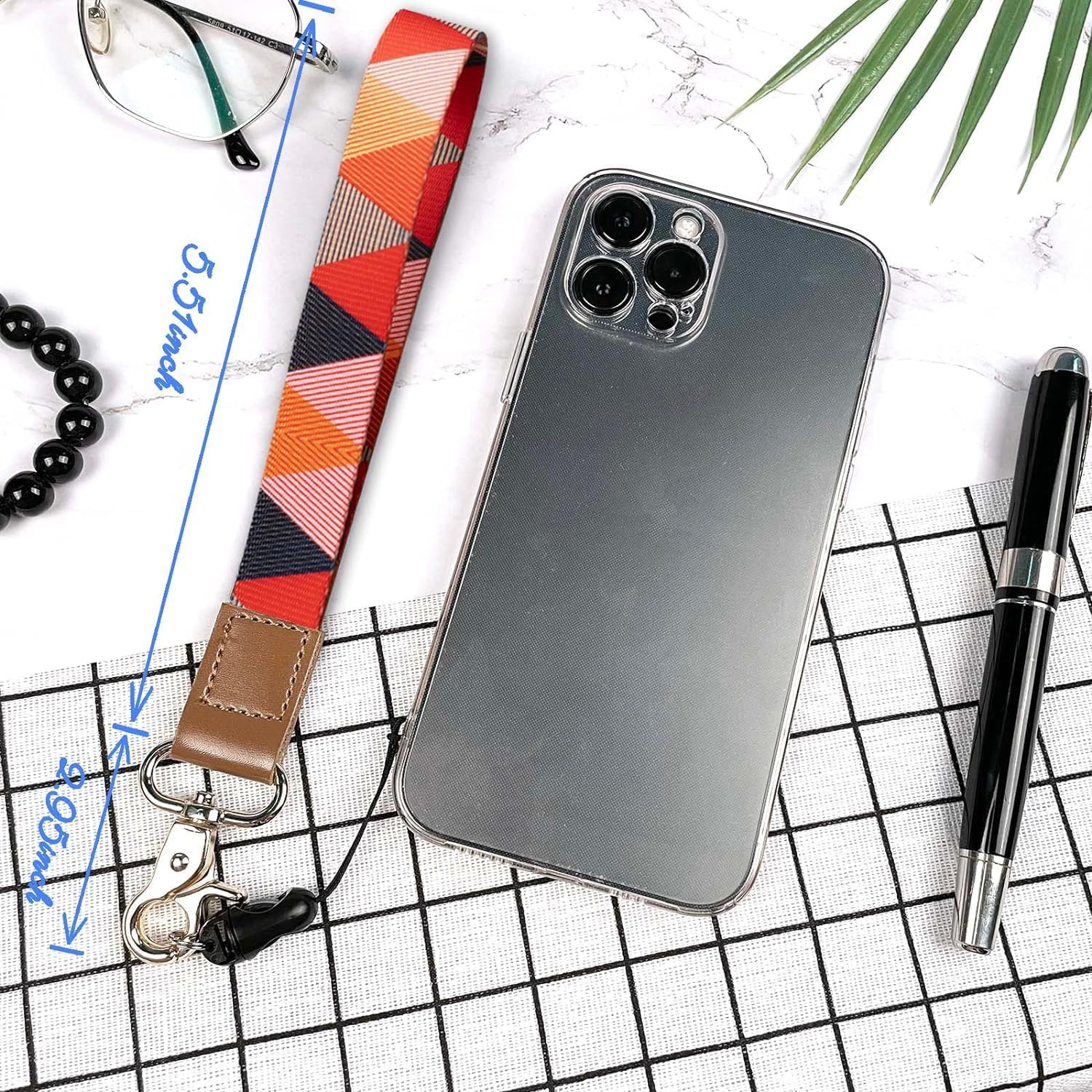 Wrist Lanyard Key Chain, Cute Wristlet Strap Keychain Holder for Women Men Car Keys ID Badges Card Wallet Phone Camera image number 6