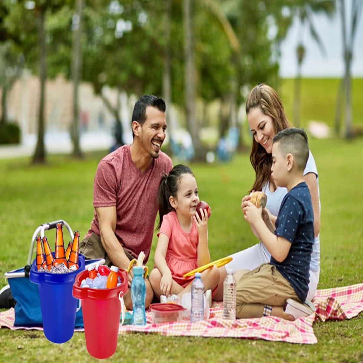 Large Sand Bucket Pail with Shovel, 7'' Size Water Bucket for Beach Fun, Great Summer Party Accessory image number 6