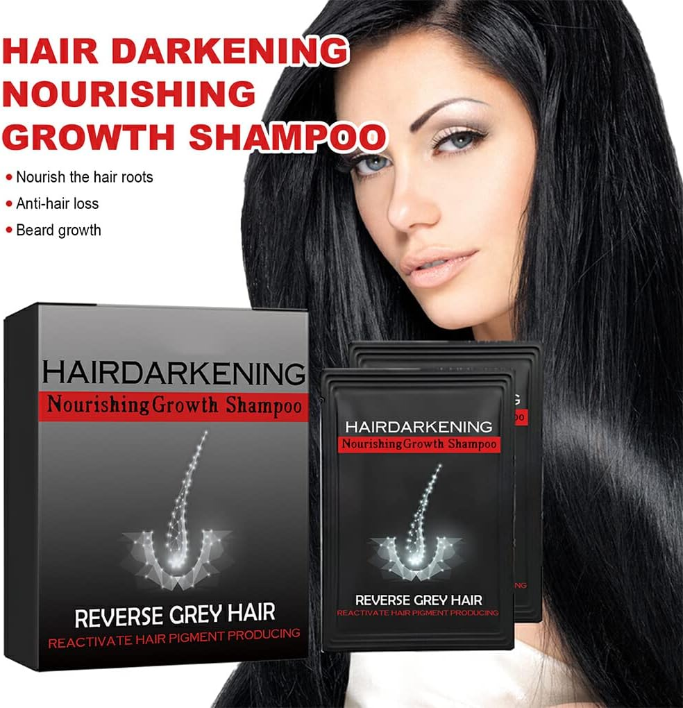 2 Pieces Women Anti-Loss Growth Hair Wash Dyeing Repair Darkening Nourishing Hydrating Hairwash Cleaning Tool image number 3