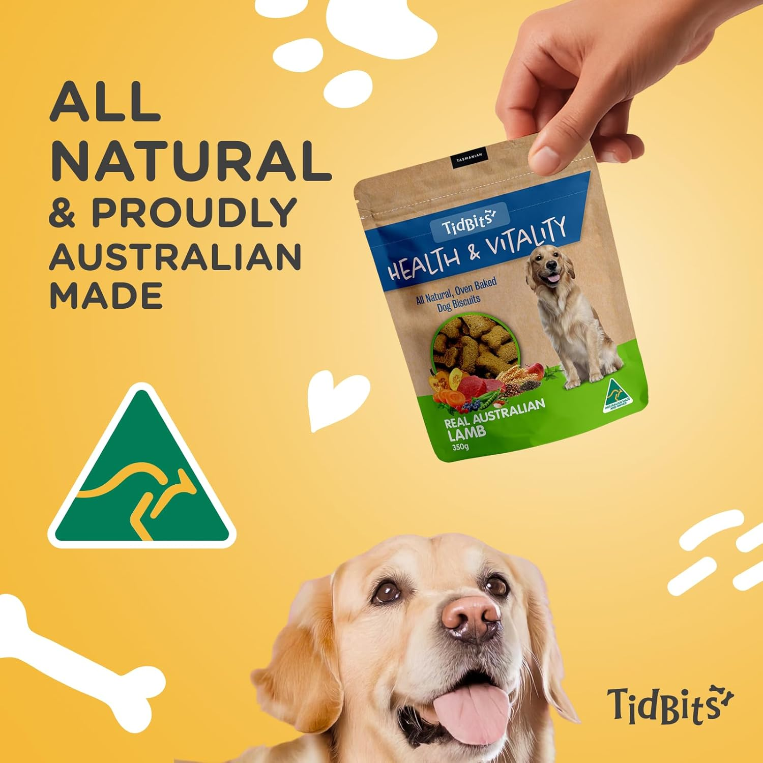 Tidbits Australian Lamb Dog Treats, 350G image number 3