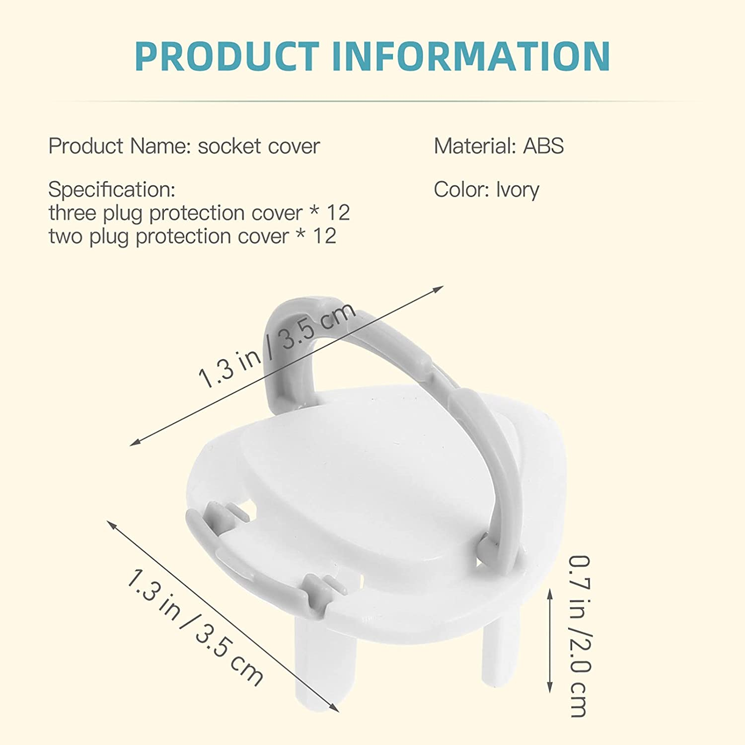 TOYANDONA 24Pcs Outlet Plug Covers Baby Safety Plug Covers Insulation Socket Cap Child Proof Electrical Protector against Shocks Guards Mixed Color White image number 4