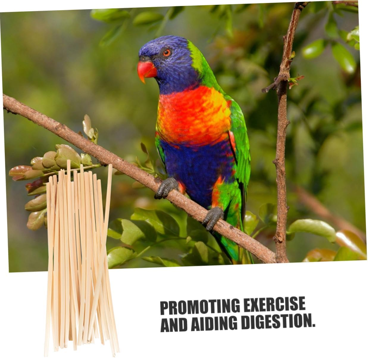 Generic Natural Straw Bird Chewing Toy for African Grey Parrot Macaw Shredding Foraging Bird Cage Toy image number 1