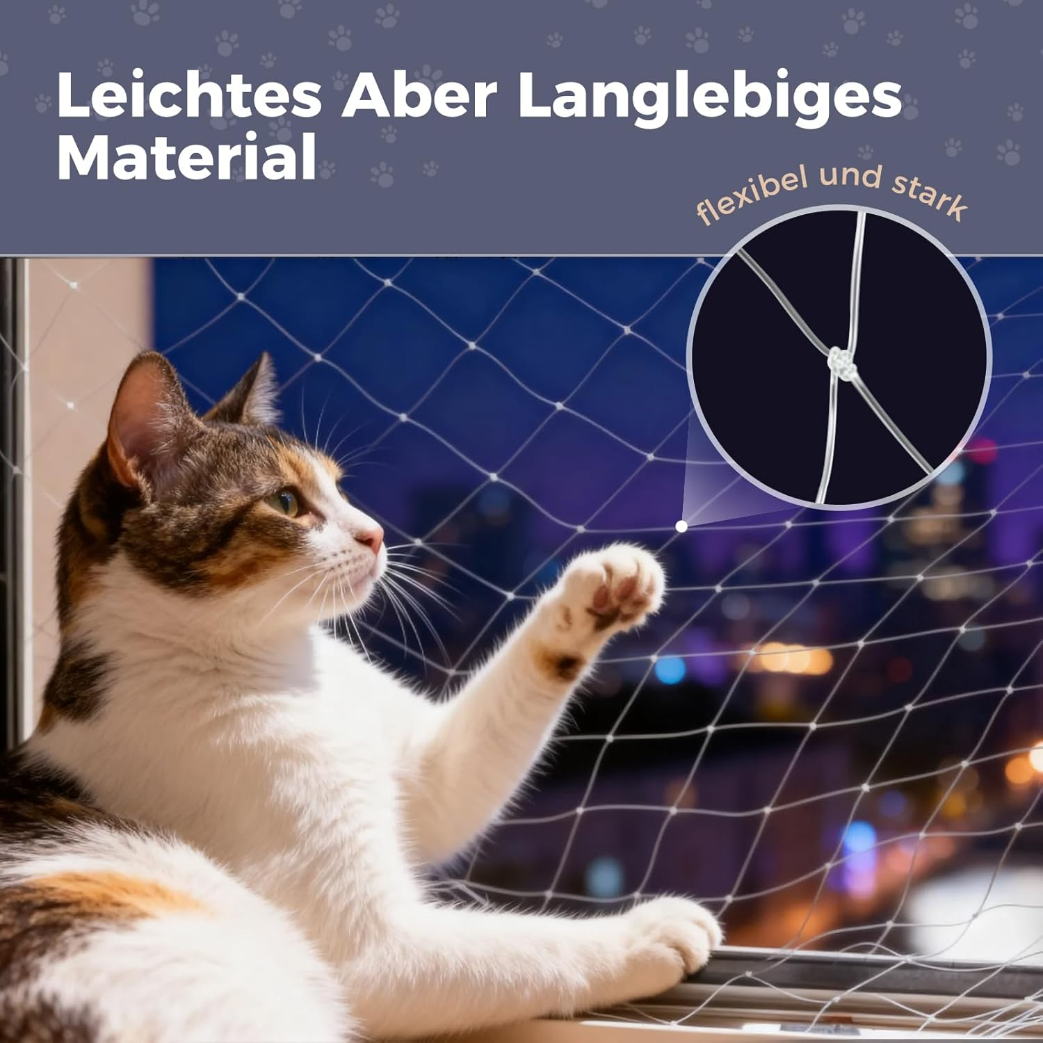 Cat Net for Balcony and Window, 4 X 3 M, Cat Protection Net, Transparent Balcony Net for Cats, Cat Net, No Drilling, Cat Net for Balcony with Poles image number 5