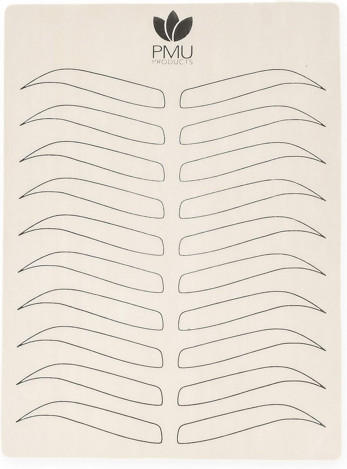 Premium Microblading Practice Skin for Cosmetic Tattooing | Realistic Double-Sided Beauty Tattoo Practicing Skins | Special Eyebrow Designs for Microblading (Black - 5 Pack)