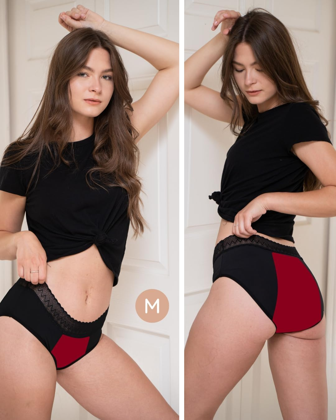 Noblood Period Underwear = 2-3 Tampons - Washable - Cotton - Ecological - Menstruation - Underwear for the Period - Period Briefs - Absorbent - Girls Women - XXS / 3XL image number 6