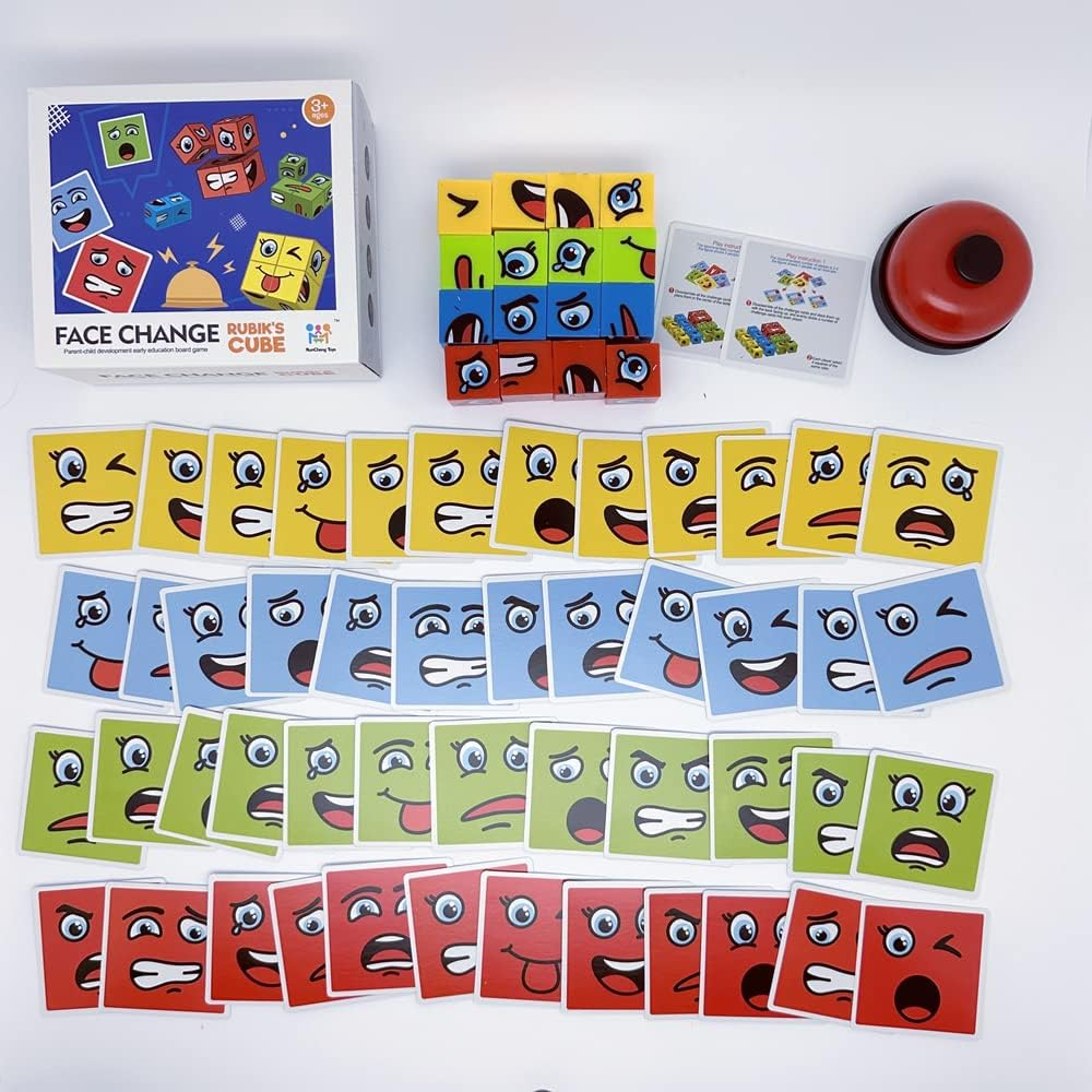 Face Change Cube Game Expression Matching Puzzle Board Game Interactive Family Game image number 3