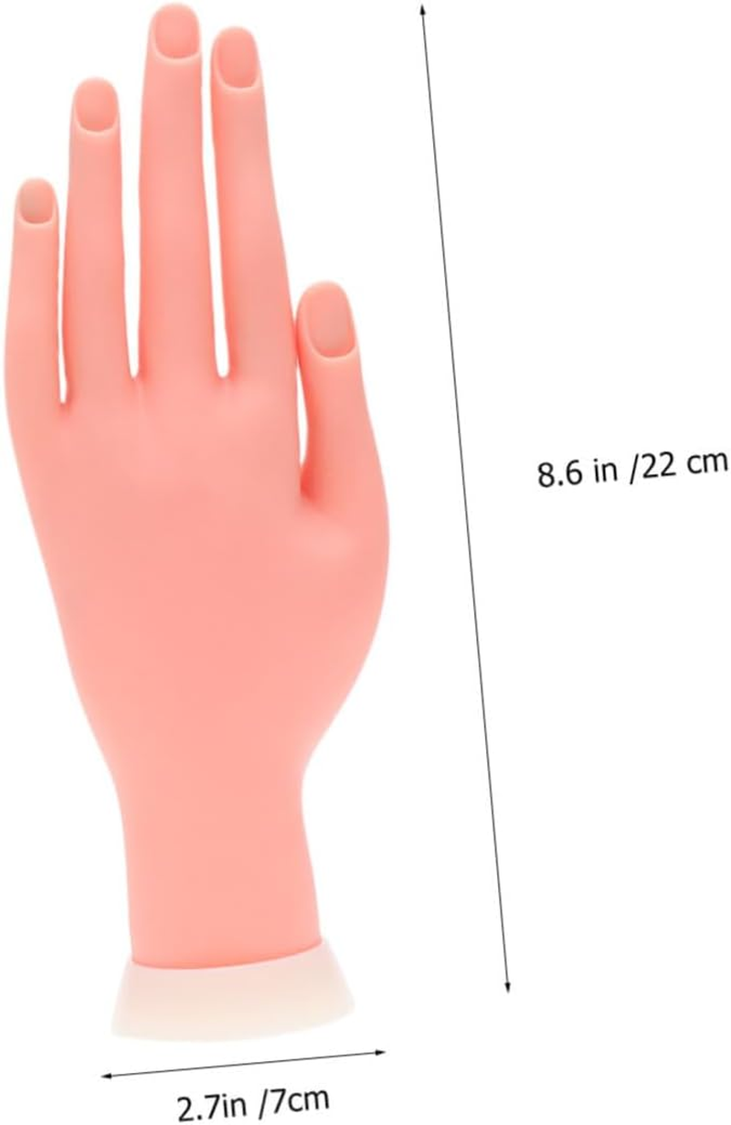 Ipetboom Nail Art Practice Hands Pvc Fake Hand Model Finger Movable Bendable Nail Tips Insertable Model Manicure Tools image number 6