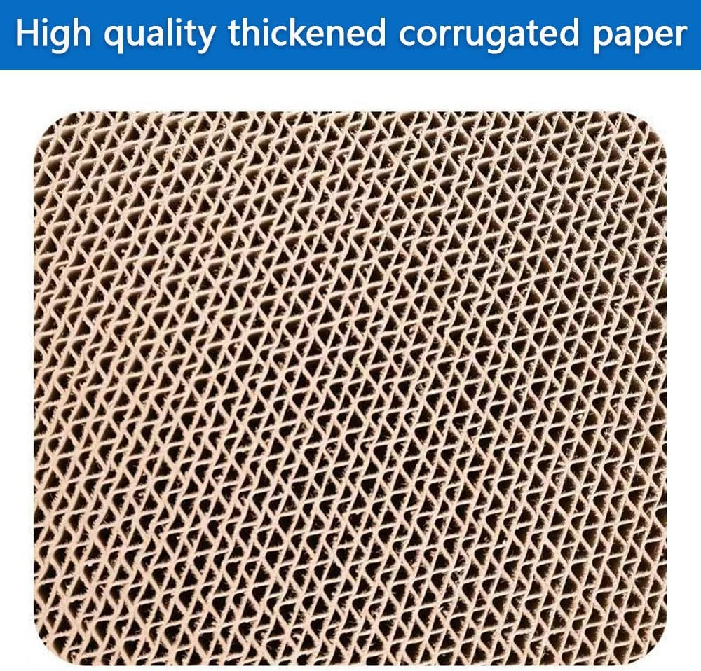 Extra Large Cat Scratcher Lounge &ndash; U-Shaped Cardboard Sofa Bed for Indoor Cats &ndash; Furniture Protector & Cat Nest &ndash; Natural Wood Color &ndash; 60 X 24 X 23 CM image number 3