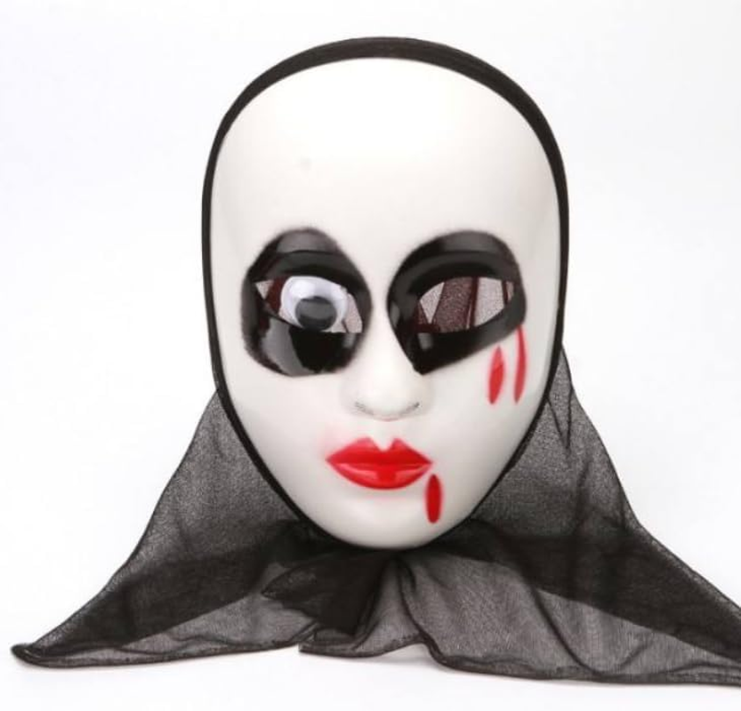 2PCS Ghostface Mask, Ghostface Masks, Ghostface Masks Scary Creepy Mask Latex and EVA for Halloween Adult & Kids