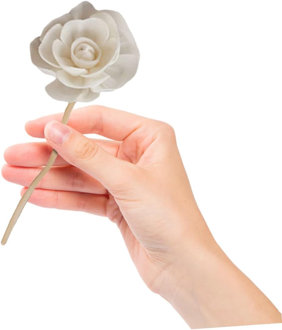 5Pcs Rattan Reed Diffuser Refill Sticks Rose Simulation Flower Dried Aromatherapy Accessories for Household Decoration image number 4