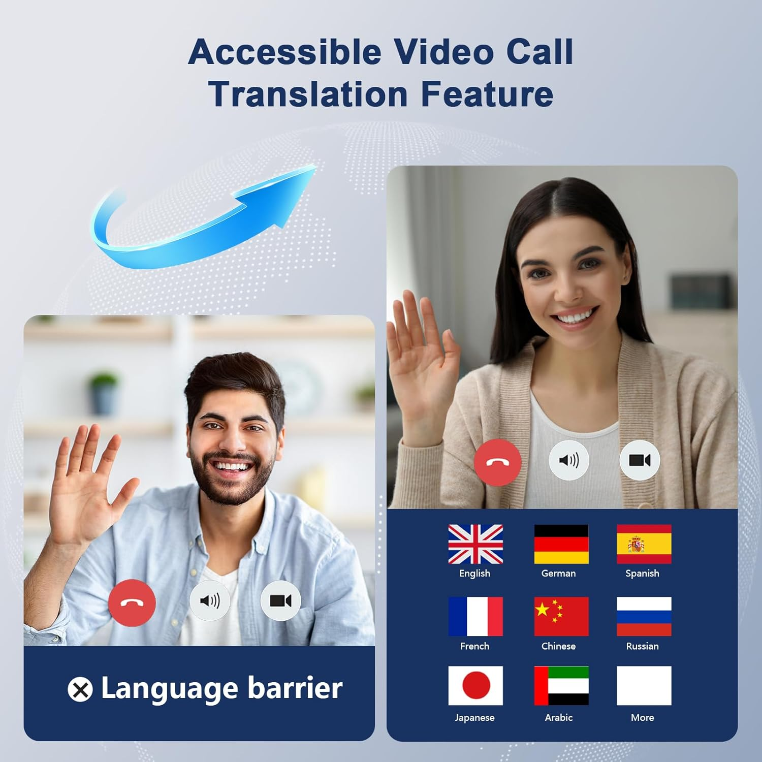 AI Translation Earbuds Real Time, 3-In-1 Translator Earbuds 164 Languages & Accents, Audifonos Traductores Ingl&eacute;s Espa&ntilde;ol,Open Ear Wireless Headphones with Charging Case Fit Ios & Android,Skin Tone image number 4