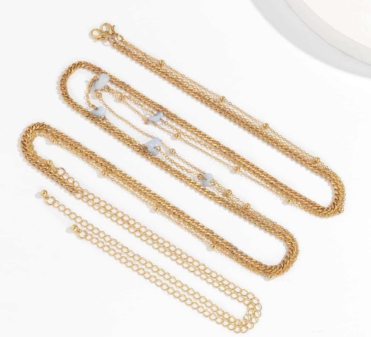 Gold Waist Chain Belly Jewelry for Women Girls - Boho Body Chain Stomach Jewelry - Beach Summer Bikini Waist Beads image number 4