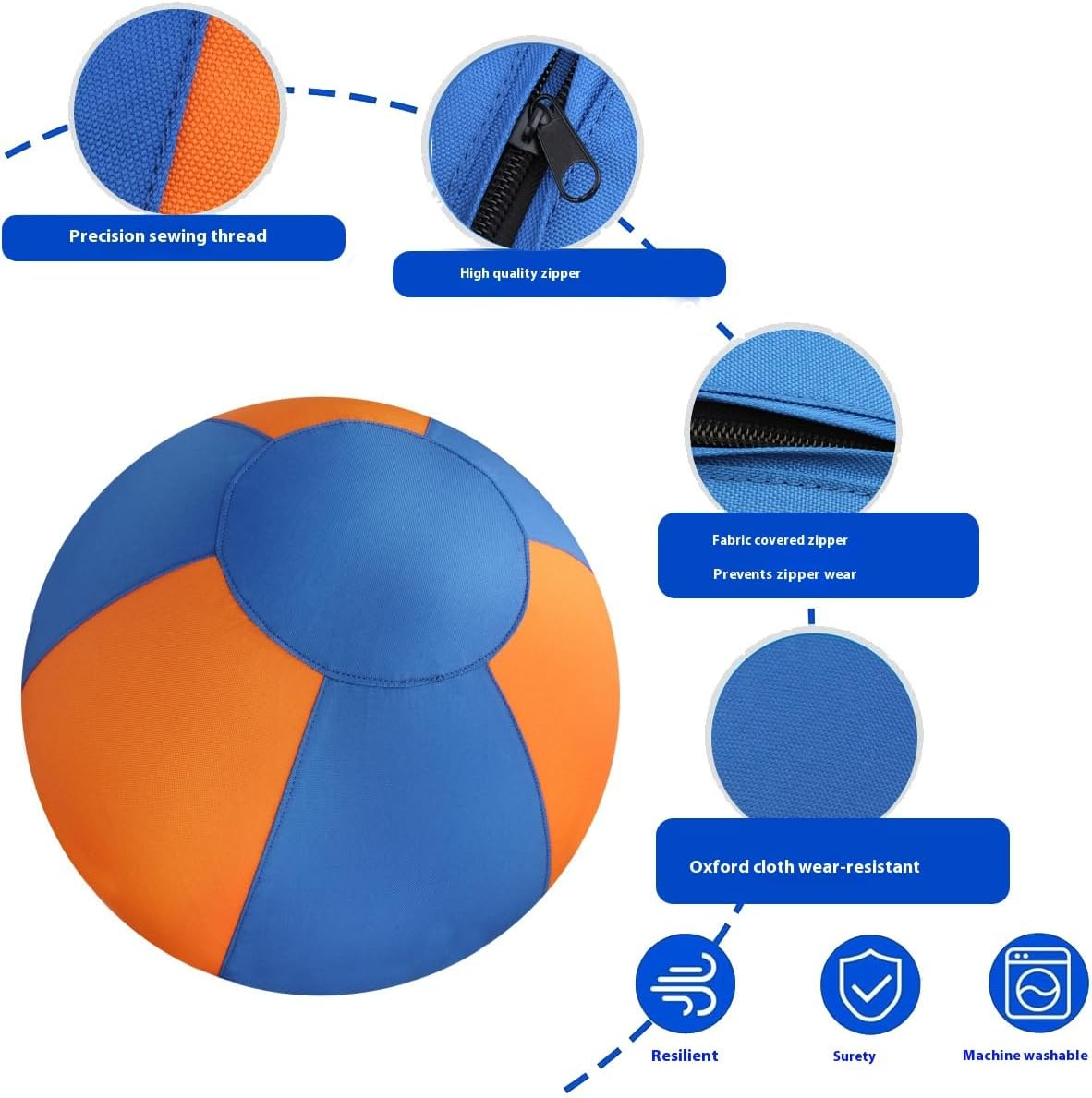 Herding Ball for Dogs, 45Cm Dog Herding Ball, Dog Agility Equipment, for Australian and German Shepherd Collie, Dog Toys for Christmas, Birthday Gifts image number 6