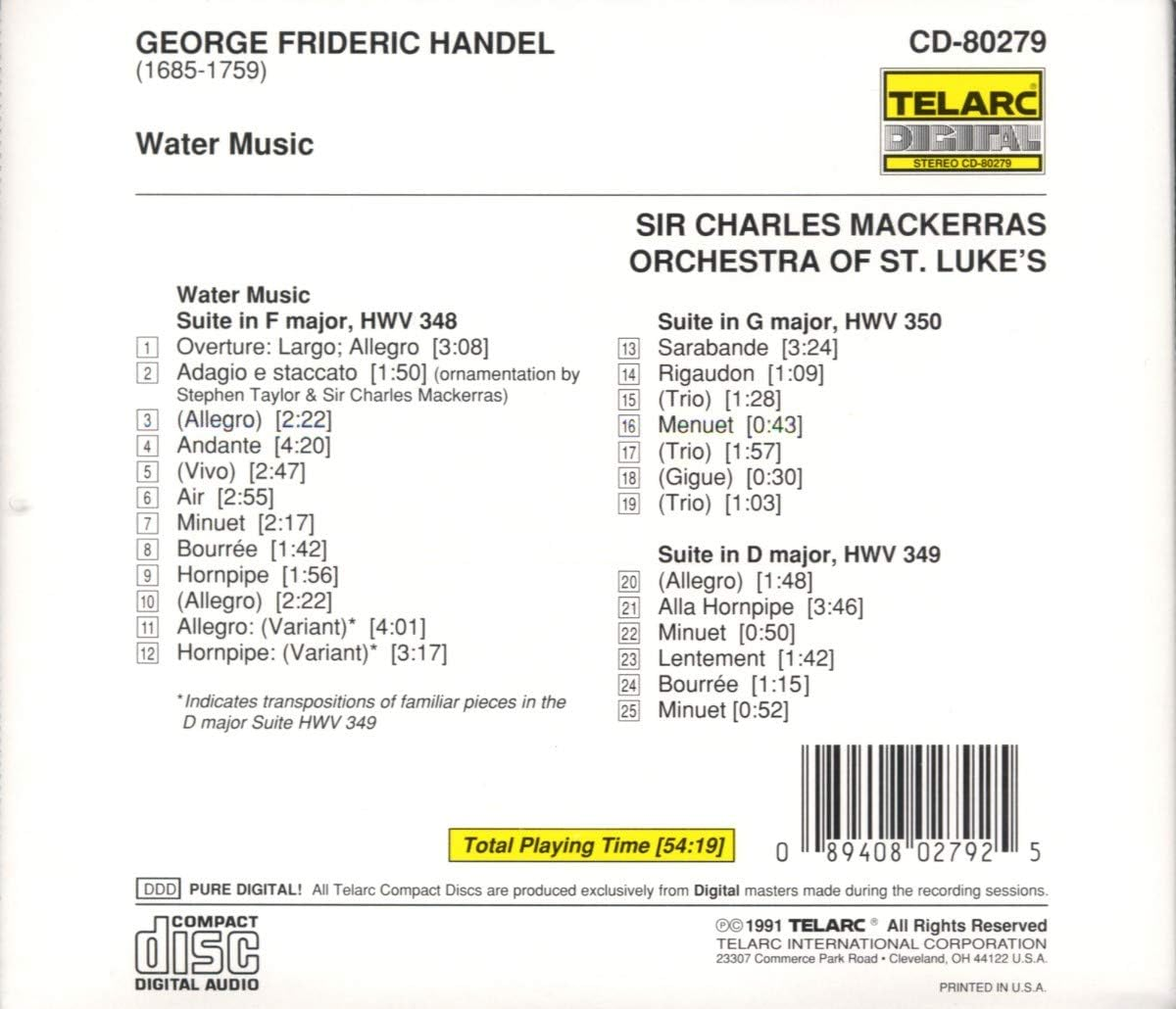 Handel: Water Music image number 1