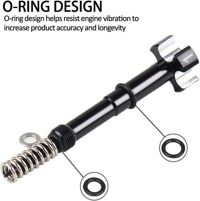Air Fuel Mixture Screw CNC Adjust Carb FCR Air Screw Compatible with KEIHIN Carburetor Four-Strokes FCR Carbs Motorcross Motorcycle(Black) image number 1