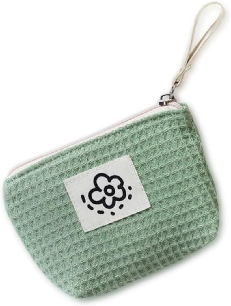 Small Cosmetic Bag,Makeup Bags, Lipstick Pouch Beauty Makeup Lipstick Cosmetic Accessories Organizer Women and Girls (Green, 13 * 8.5Cm)