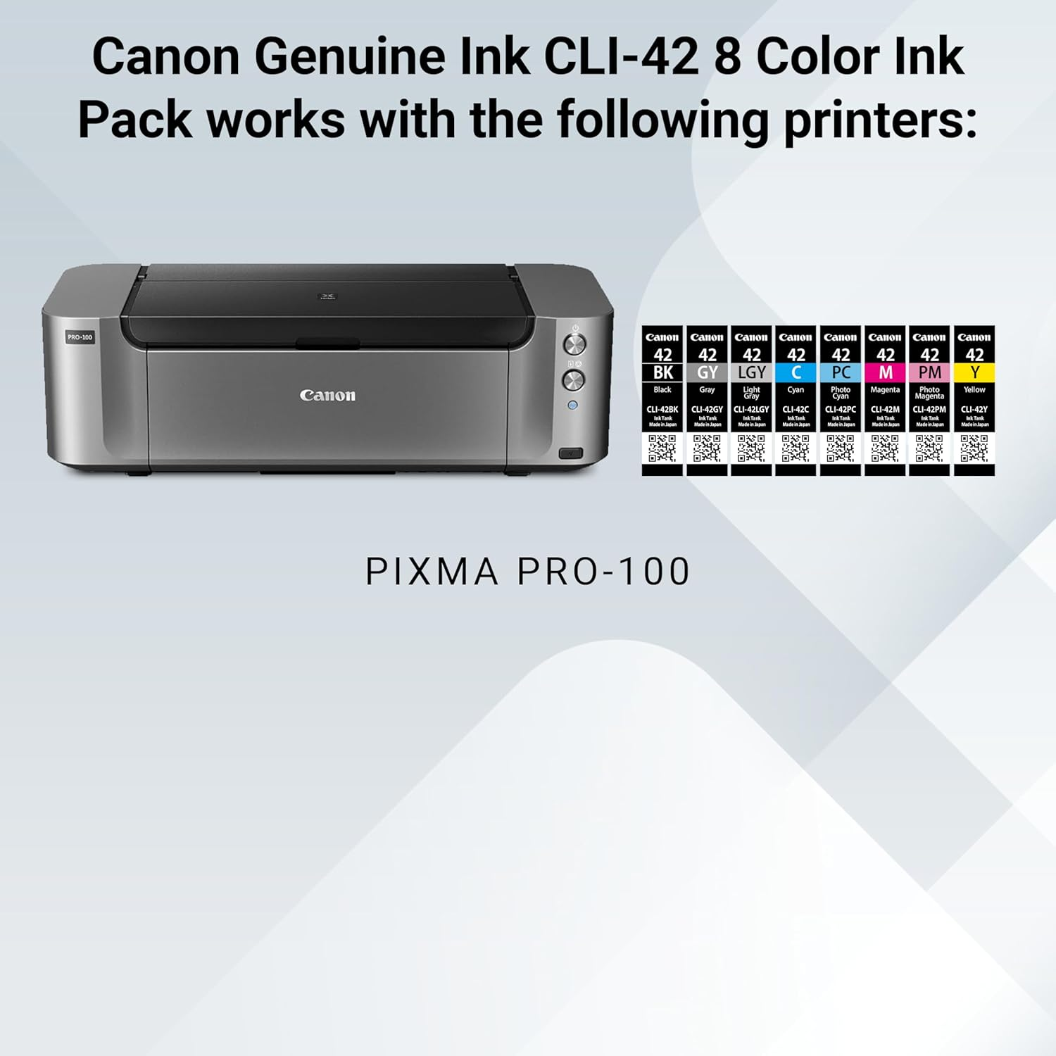 Canon CLI-42 8 PK Value Pack Ink, 8 Pack Compatible to PIXMA PRO-100 image number 1