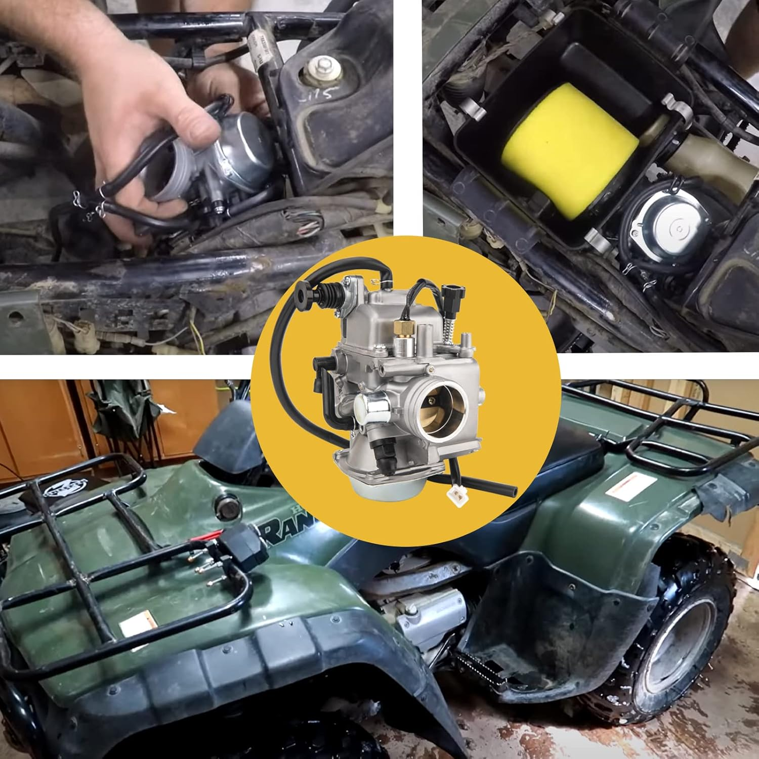 TRX350 Carburetor for Honda Rancher 350 TRX350 350ES 350FE 350FMTE 350TM 2000-2006 Carb image number 5