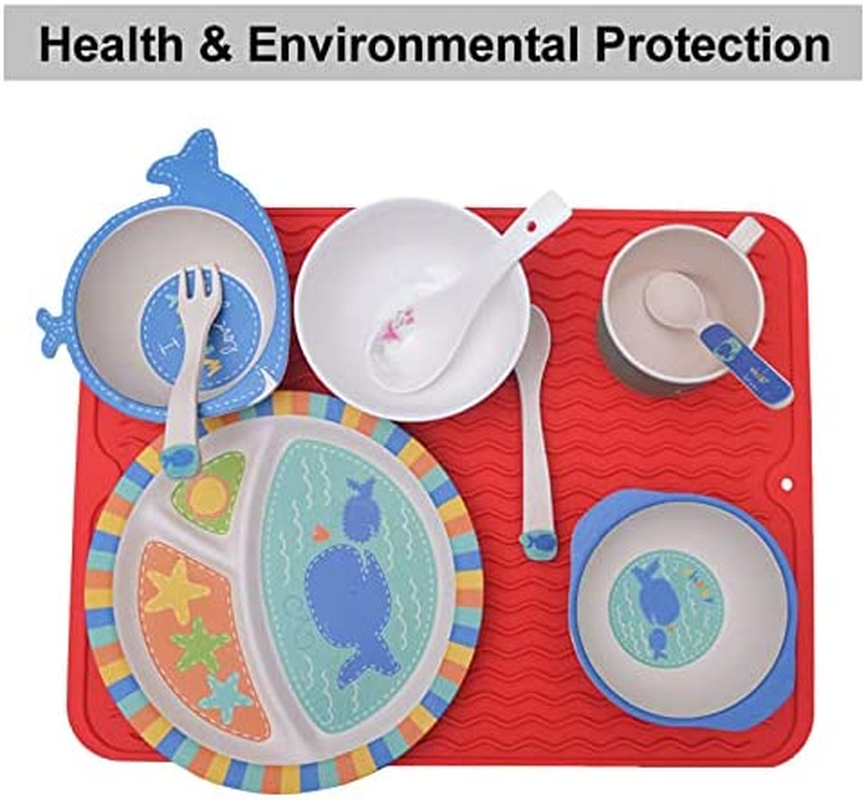 Silicone Dish Drying Mat, Multiple Usage Dish Drying Mat, Easy to Clean,Heat-Resistant Silicone Mat for Kitchen Counter/Sink/Bar/Bottle/Cup (Grey) - Black image number 3