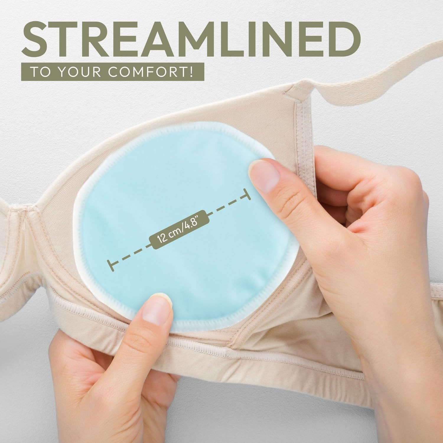 Organic Bamboo Reusable Breast Pads - 8 X Pair (16-Pack) 12Cm Diameter Nursing Pads Washable, Nipple Pads, Breast Pads for Leaking Breast Milk with Wash Bag. image number 3