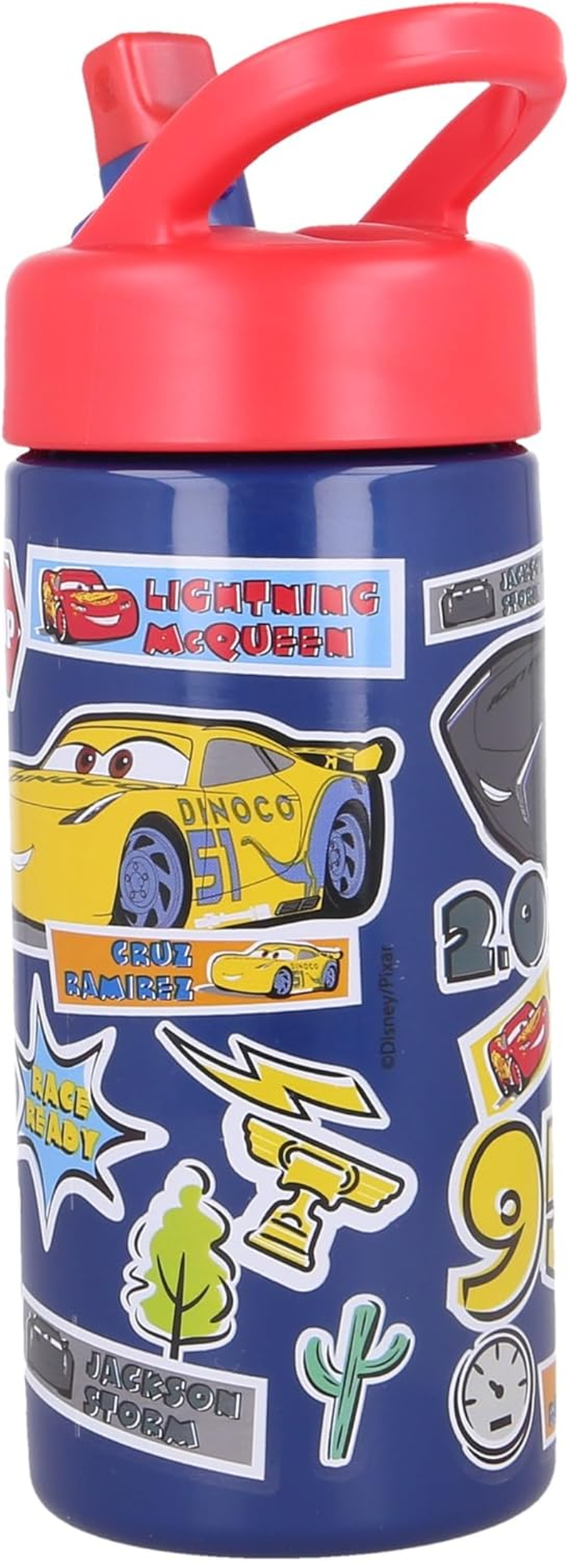 Stor 088808718-49501 Water Bottle, Cars, 410 Ml Capacity