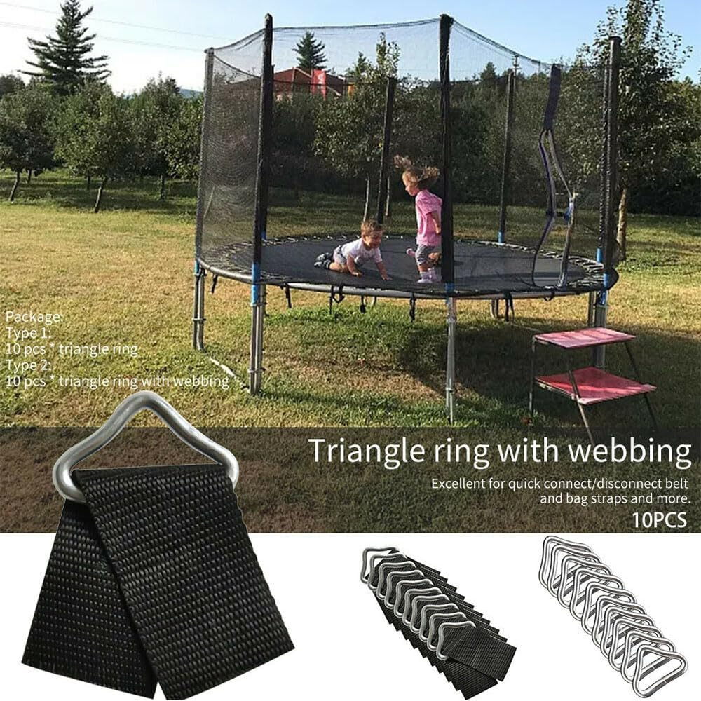 40X Quick Connect Trampoline Triangle Ring V-Rings High Strength Buckle Spring Triangle Buckle image number 2