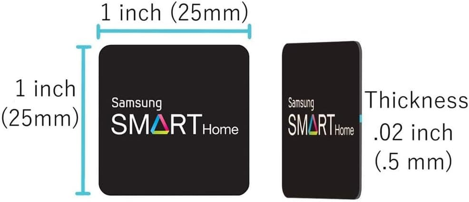 Samsung 4Pcs Genuine EZON Digital Door Lock RFID Sticky Key Tags, White, Modern Style, 13.56Mhz ISO14443 a Type, for Samsung Digital Door Locks