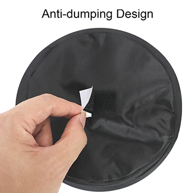 Car Trash Can, Portable Garbage Bin, Collapsible Pop-Up Water Proof Bag, Waste Basket Bin, Rubbish Bin (2 Pack, Black) image number 5