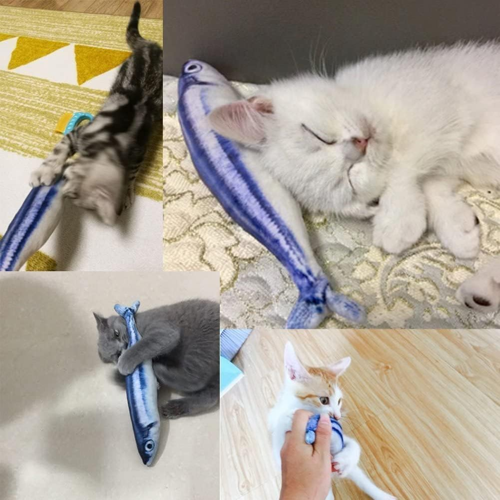 Mumoo Bear Cat Toys - 6 Pack Catnip Fish Toys for Cats, 20Cm Soft Catnip Toy Interactive Plush for Indoor Cat Toys Scratch Chewing Teeth Grinding Pet Pillows for Cats and Kittens image number 1