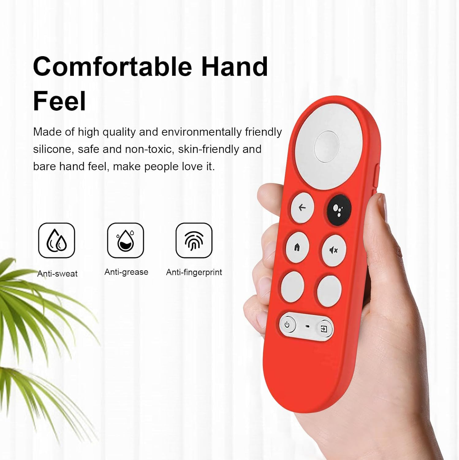 USTIYA Case for Google TV Chromecast 2020 Remote Control Case Smart Shockproof Cover Accessories (Red) - Blue image number 7