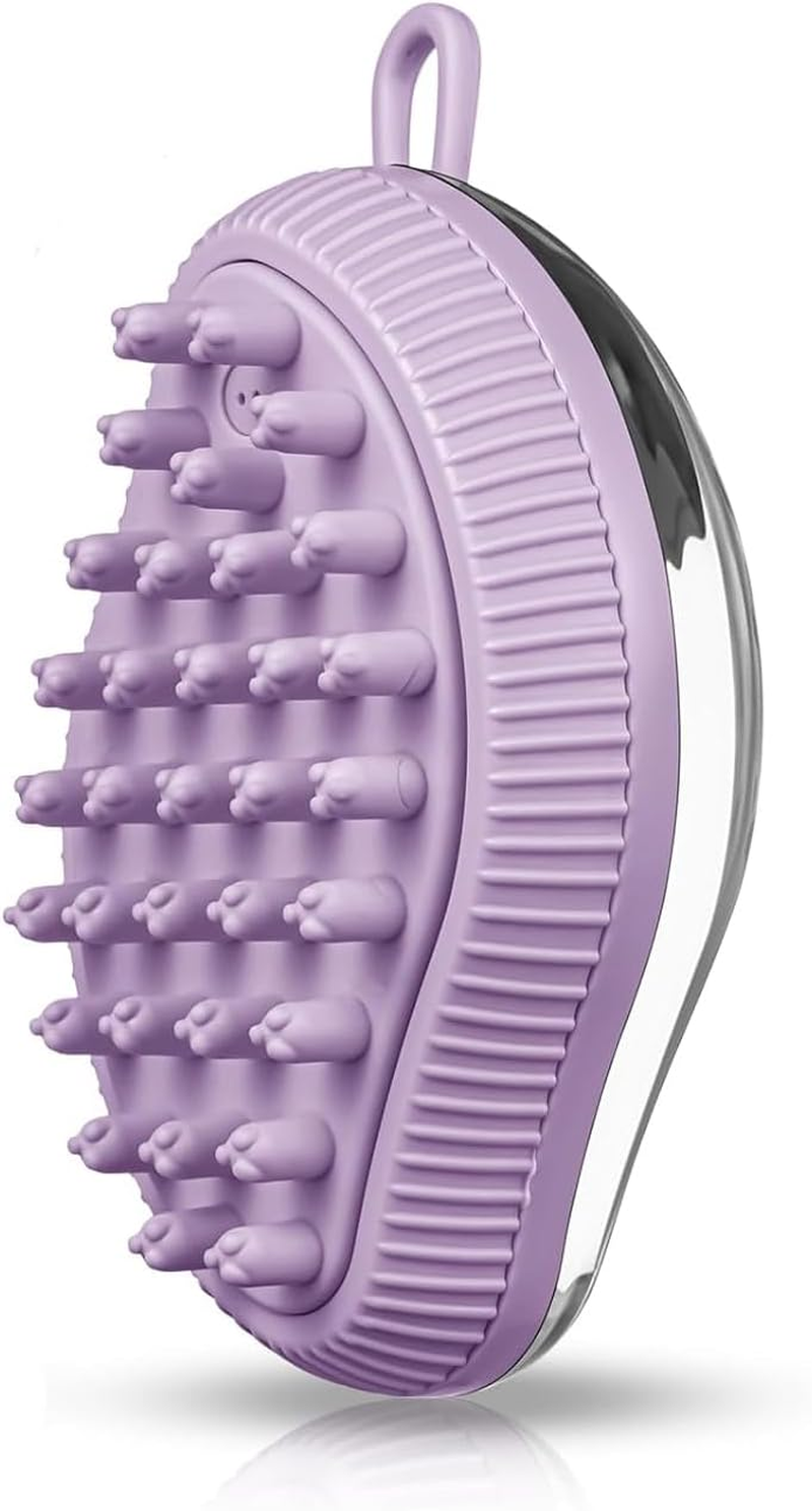 Pet Grooming Bath Massage Brush with Soap and Shampoo Dispenser Soft Silicone Bristle for Long Short Haired Dogs Cats (Green)