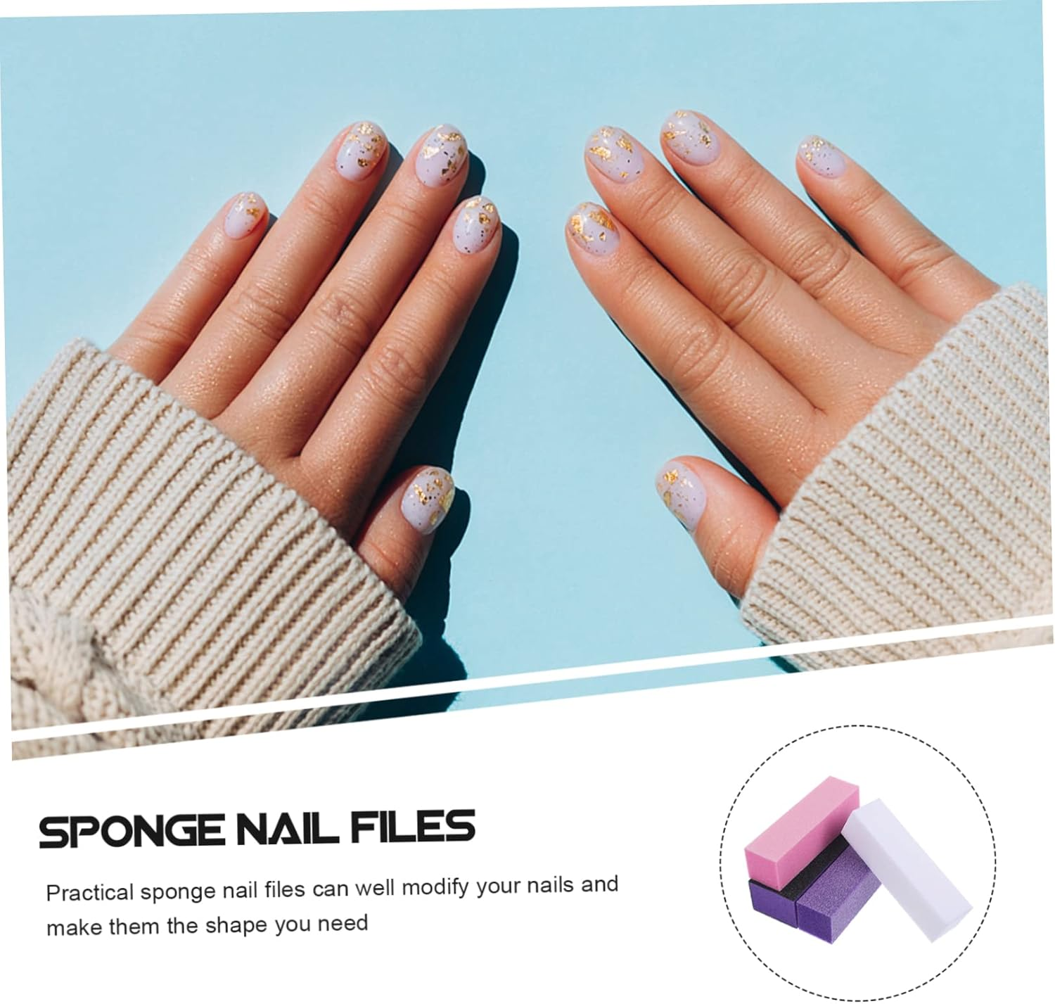 VICASKY 20Pcs Nail Polishing Block Nail Buffer Manicure Tools Shaping File Tool for Salon Supplies image number 1