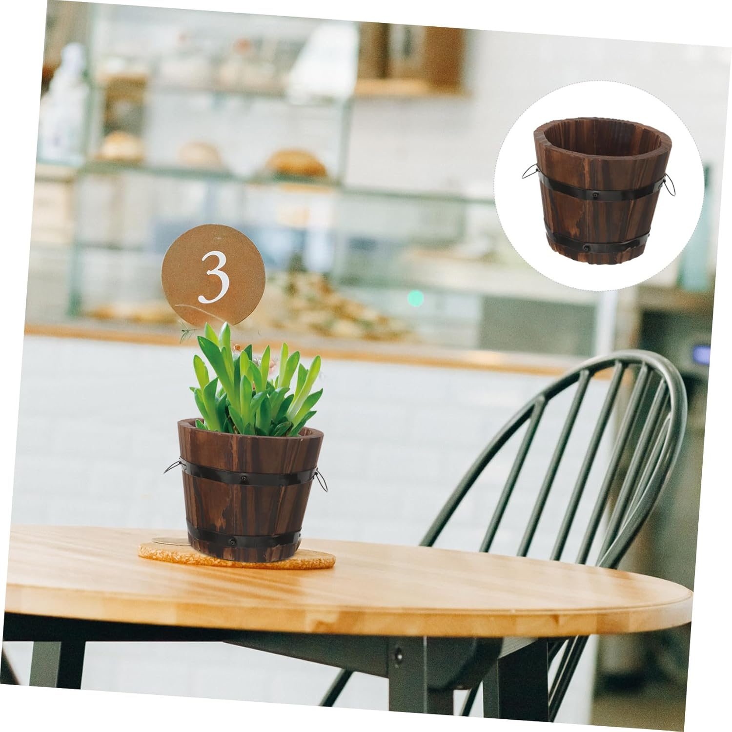 4Pcs Small Flowerpot Planters Outdoor Planter Box for Aquarium Nursery Hydroponic Vegetable image number 1