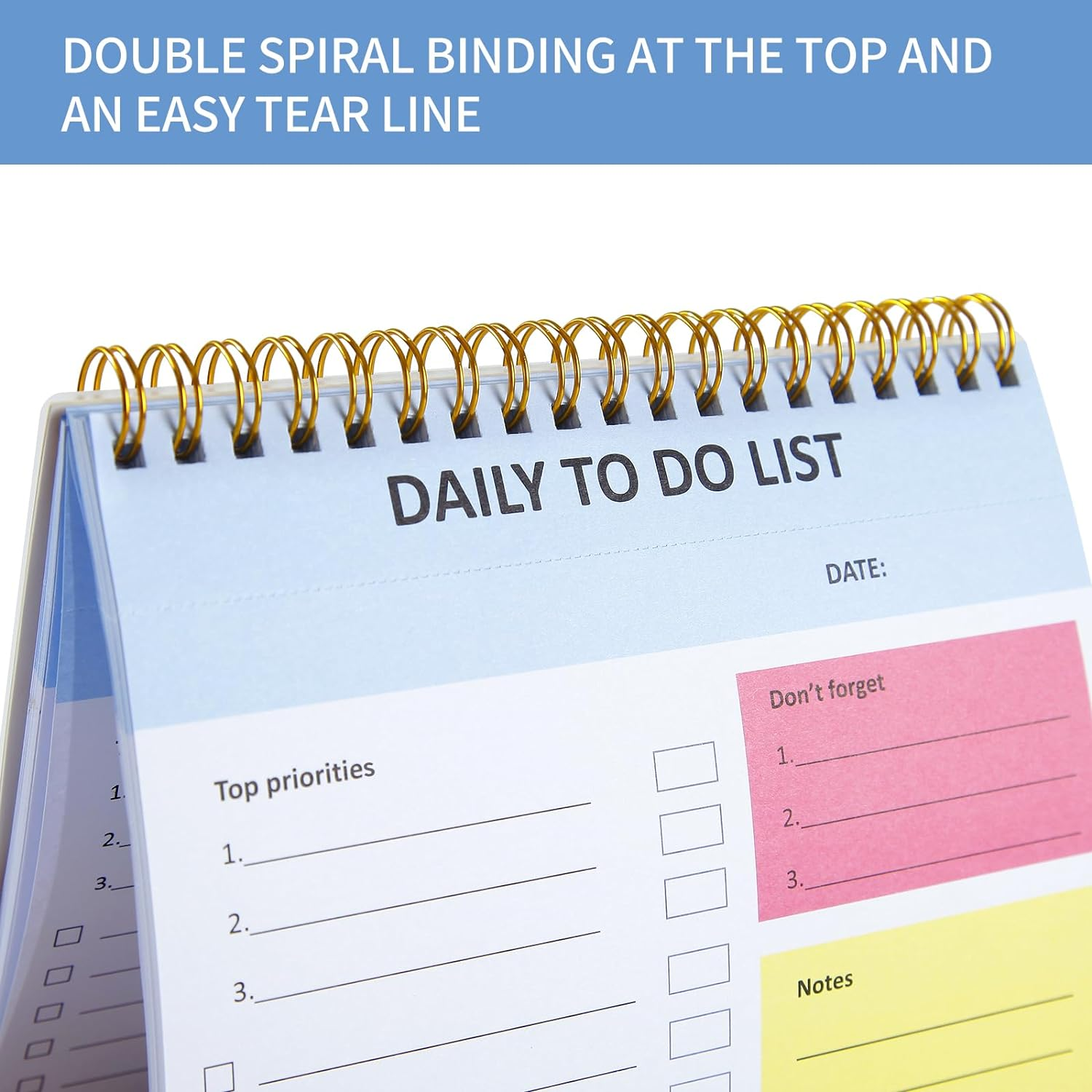 TRASEXTRA 62 Sheets,6 Pack,To Do List Notebook for Work Undated Daily Efficiency Organization Planner Daily Planner Pad 9.8X 6.5In,One Sheet per Day for One Year image number 3