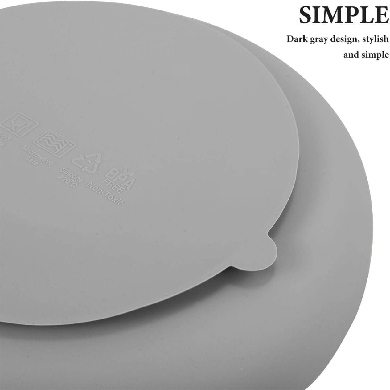 Healeved Anti-Spill Scoop Plate,Scoop Bowl with Suction Base Non-Slip Dish Adaptive Self Feeding Dinnerware for Disabled Handicapped Elderly Adults,Eating Utensils for Elderly Patients,Antishake Plate image number 4