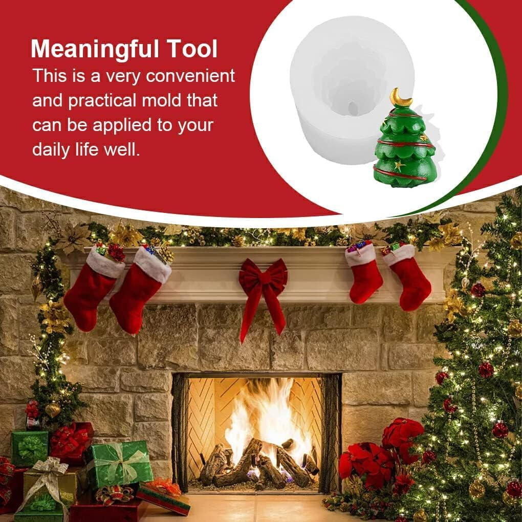 Biscuit Molds Kitchen Baking Handmade Christmas Themed Embossed Mould Dessert Fondant Casting Die Cupcake Chocolate, Xmas Tree 01