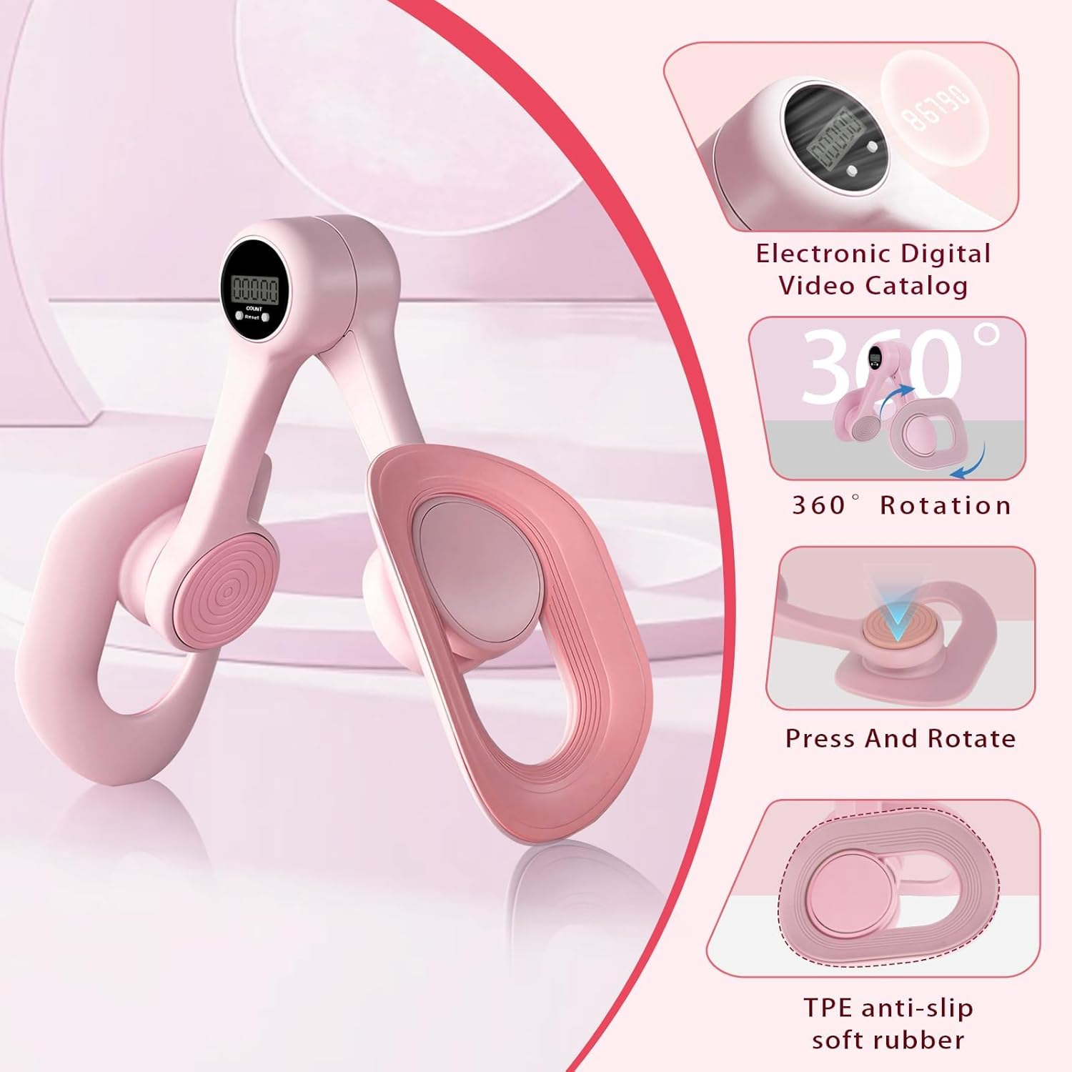 Kegel Exercise Trainer for Women - Pelvic Floor Exerciser with Smart Progress Tracking, Postpartum Recovery & Enhanced Resistance | Hip Toner for Weight Loss, Thigh Master Alternative