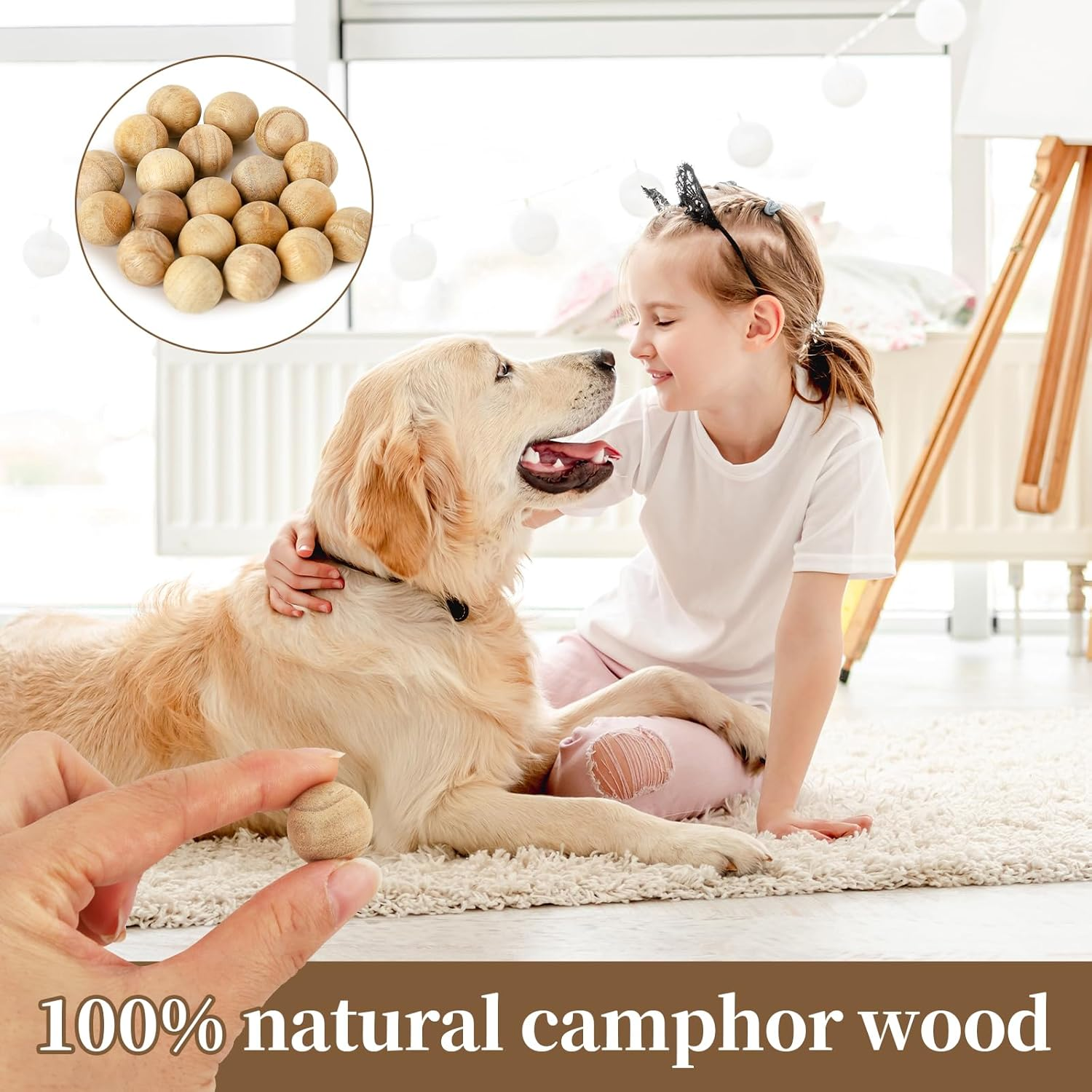 160 PCS Moth Protection Storage Essentials Fresh Cinnamomum Camphora Root for Closet Storage,Better Insect Repellent than Cedar Balls, Longer Lasting Effect,Repelling Clothes Moths and Other Pests(8 Bags, 160 Balls) image number 4