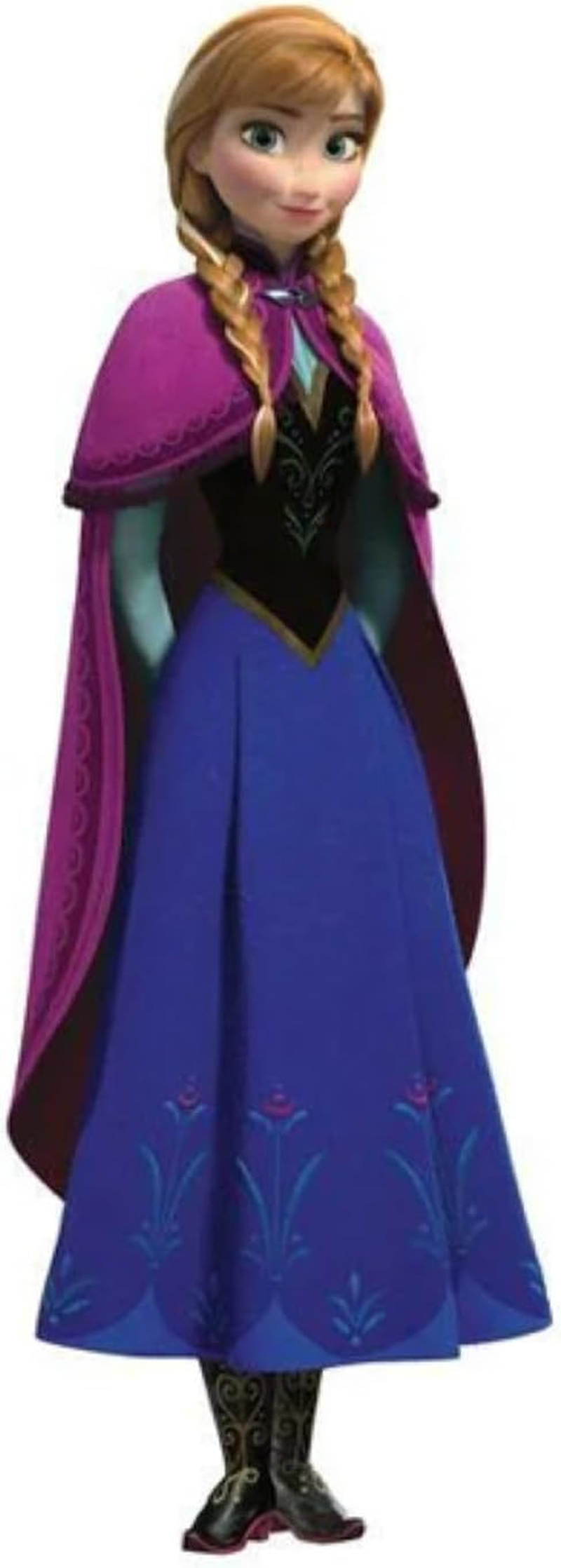 Roommates RMK2737GM Frozen'S Anna with Cape Giant Peel and Stick Wall Decals, Ice Palace