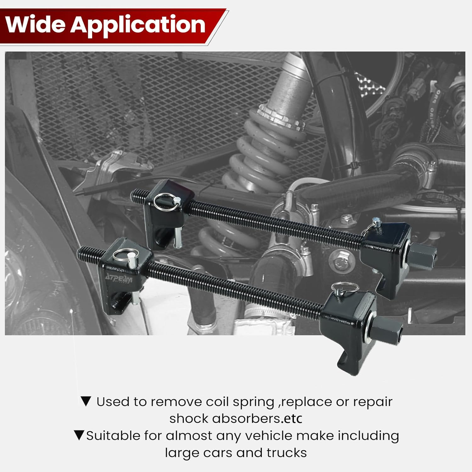 ATPEAM Macpherson Strut Spring Compressor 2Pc Heavy Duty Coil Spring Compressor Strut Remover Installer Tool, 13/16In Socket 1/2In Drive image number 2