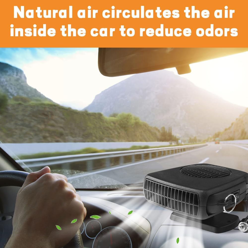 Car Heater,12V Portable Auto Heater with 2 in 1 Fast Heating and Cooling,Plug in Cigarette Lighter Defroster,120W Car Demister,Defogger 360&deg; Rotation for Vehicles Quick Heating Air image number 1