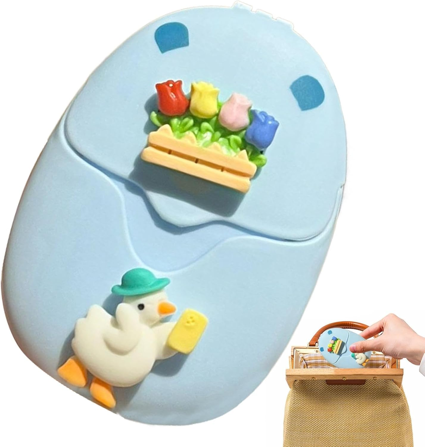 Travel Soap Slices, Soap Paper Sheets, Travel Soap Sheets with Portable Cartoon Soap Slices, 50 Pieces Soap Paper for Washing Hands, Small