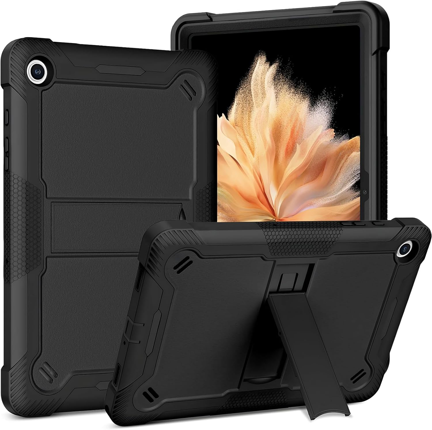 ROUMAYMAY Case for Samsung Galaxy Tab A11 Plus/A9 plus with Kickstand Adjustable, Silicone Hard Back Heavt Duty Shockproof, Tablet Cover for Samsung Tab A11 plus 11 Inch, Black image number 4