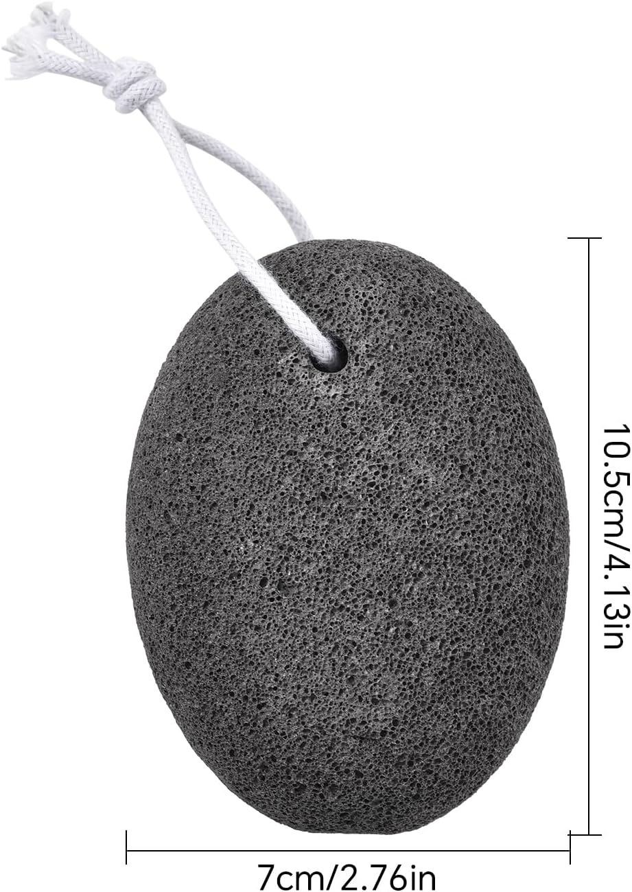 KADS 1Pcs Natural Volcanic Pumice Stone for Feet Heels Foot Exfoliating Calluses, Foot Dead Skin Cuticles Hard Skin Remover, Foot Care Scrub Tool for Salons, Spas, and Home Use - Black 2Pcs Set image number 1
