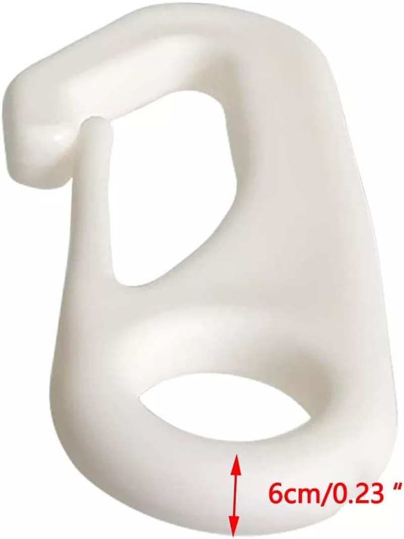 4Pcs 60Mm White Flag Pole Clips, Nylon Snap Hooks Flagpole Attachment for Fixing image number 1