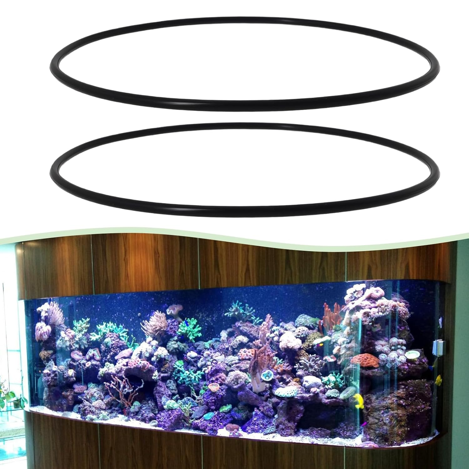 5PCS Aquarium Cartridge Filter Rubber Seal OE 14130 / PR1413 Compatible with Marineland Magnum 200 220 330 350 Canister Filter Outer Diameter 150Mm Black image number 3