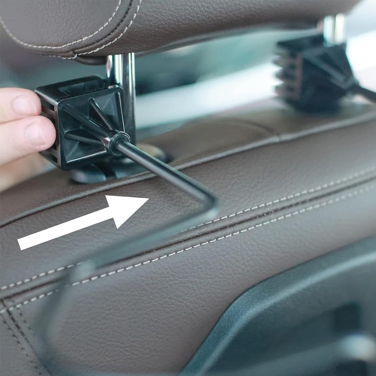 AIMALL Car Cowboy Hat Rack Holder, Stainless Steel Metal Storage Hanger for Hats and Caps, Vehicle Accessory, Adjustable Clamp, 14.17 X 5.9 X 8.66 Inches